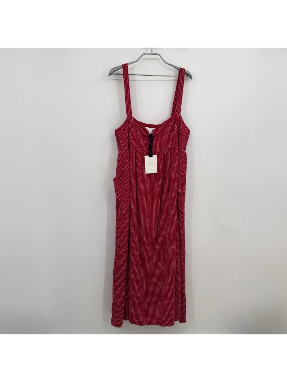 Pomander Place by Tuckernuck Red Geneva Square Neck Maxi Dress size XXL 2XL NWT